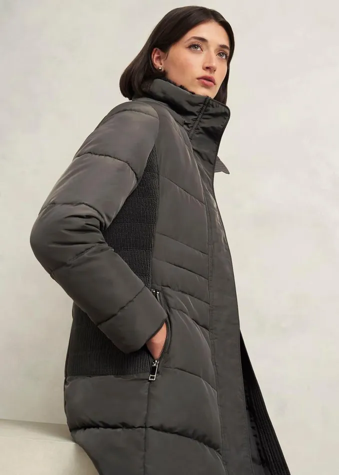 Women HOBBS Coats and Jackets Jaymie Puffer Charcoal