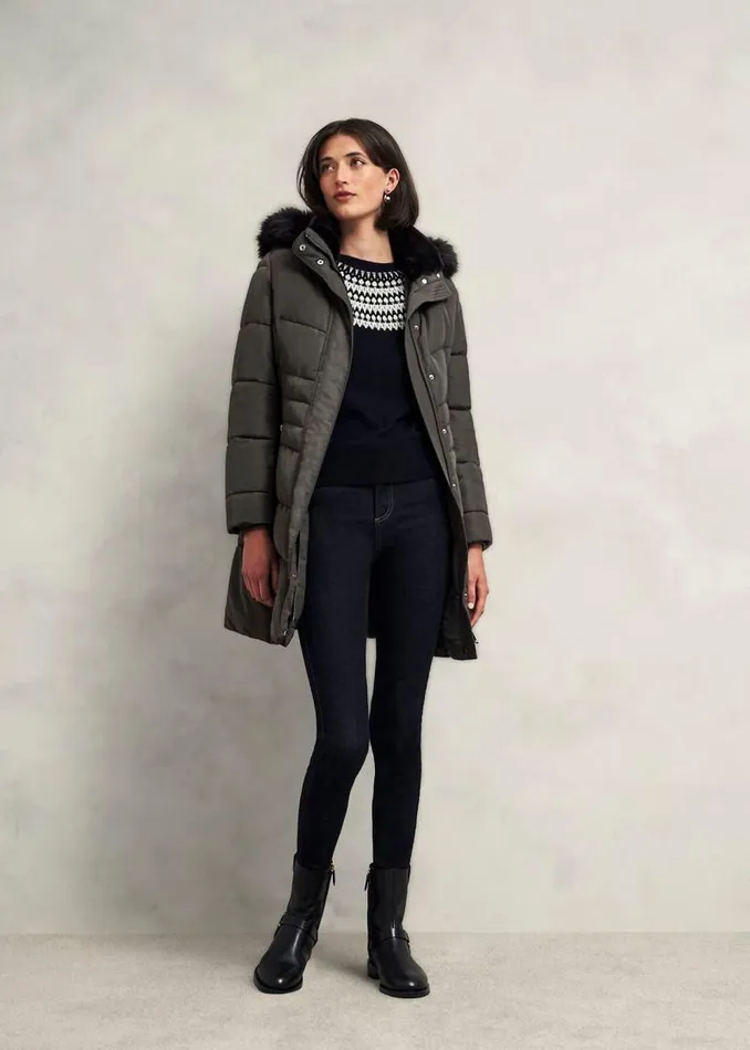 Women HOBBS Coats and Jackets Jaymie Puffer Charcoal