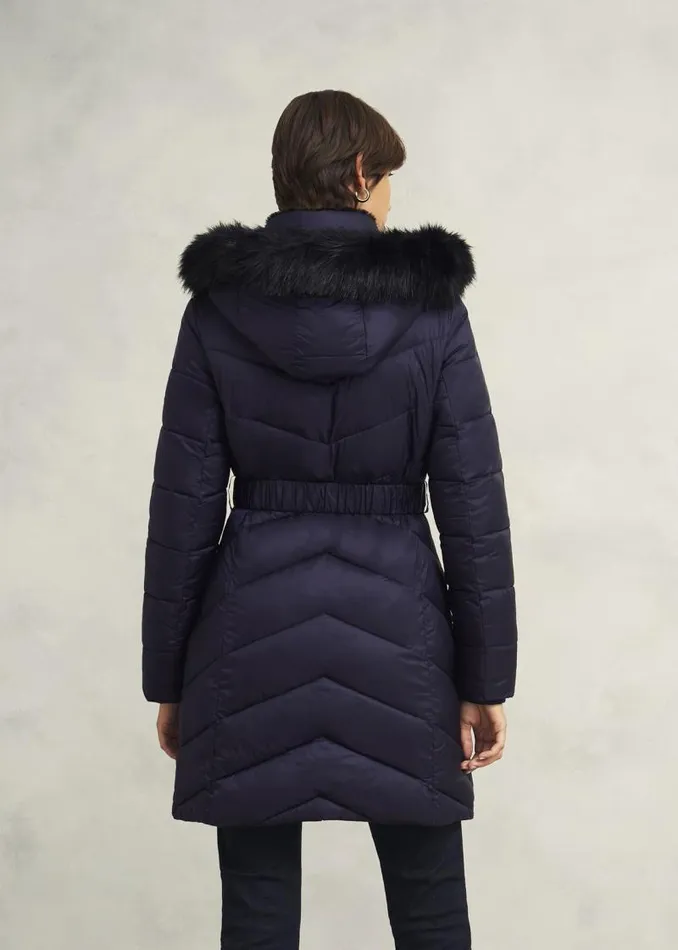 Women HOBBS Coats and Jackets Petite Alis Puffer Navy