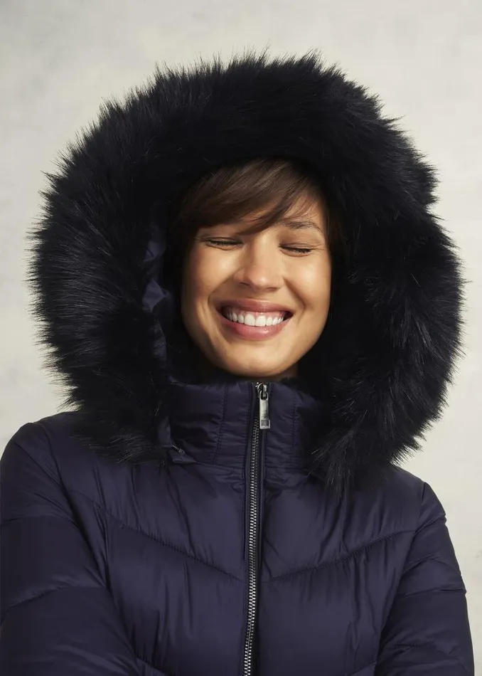 Women HOBBS Coats and Jackets Petite Alis Puffer Navy