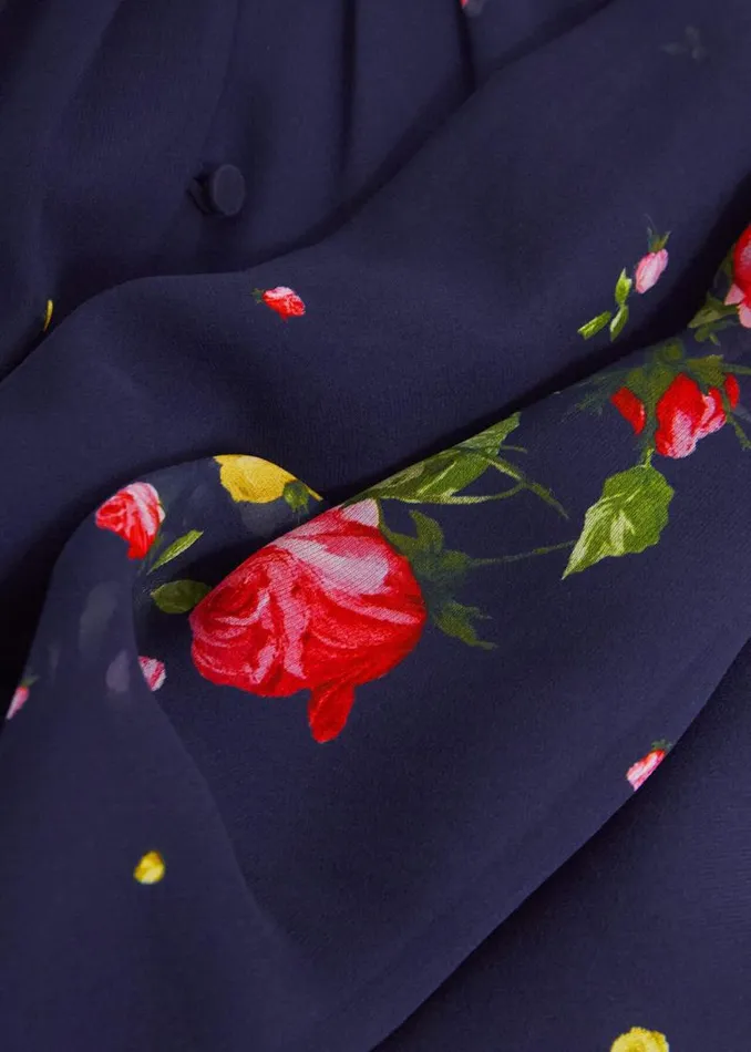 Women HOBBS Dresses and Jumpsuits Eva Floral Silk Dress Navy Multi