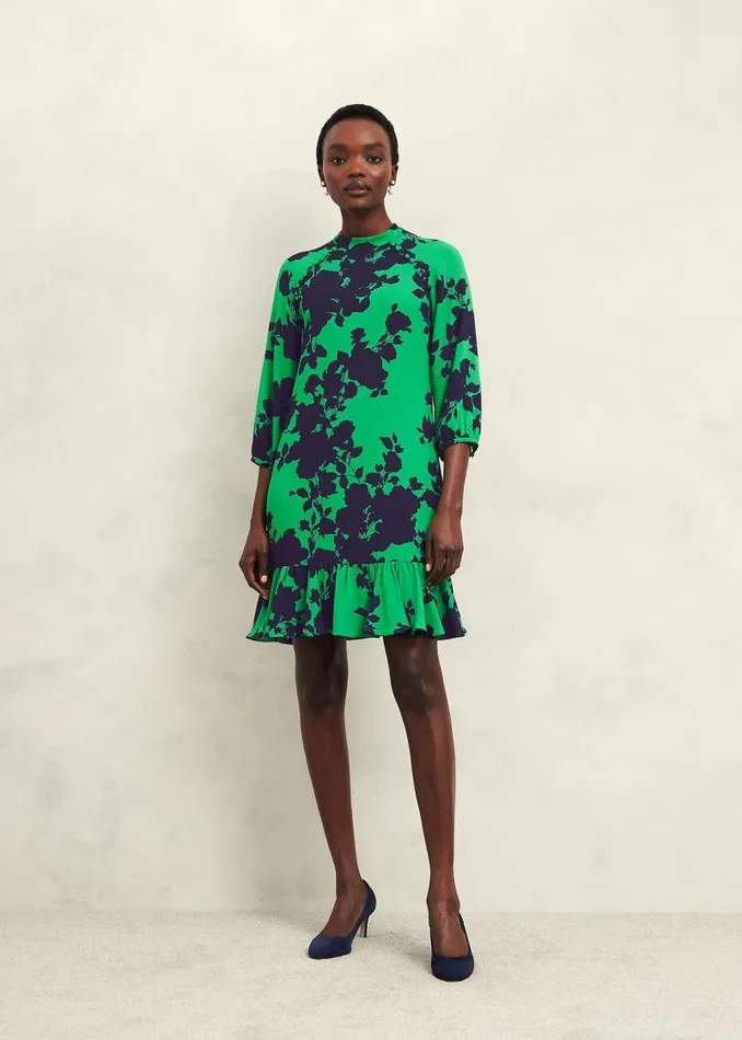 Women HOBBS Dresses and Jumpsuits Georgia Dress Green Navy