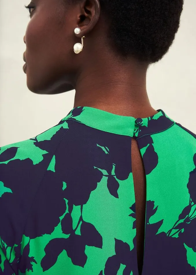 Women HOBBS Dresses and Jumpsuits Georgia Dress Green Navy
