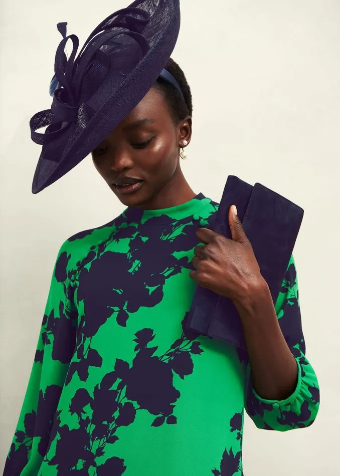 Women HOBBS Dresses and Jumpsuits Georgia Dress Green Navy