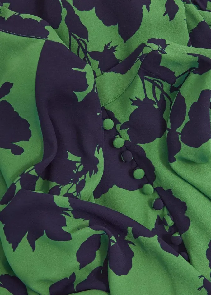 Women HOBBS Dresses and Jumpsuits Georgia Dress Green Navy