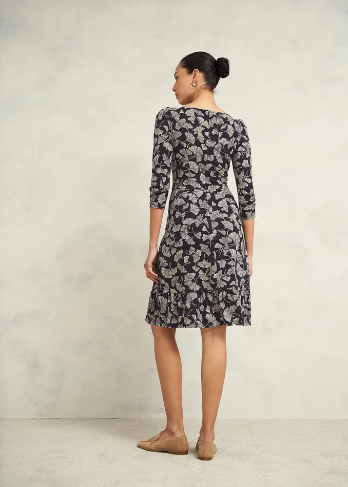 Women HOBBS Dresses and Jumpsuits Ginny Jersey Dress Navy Cream
