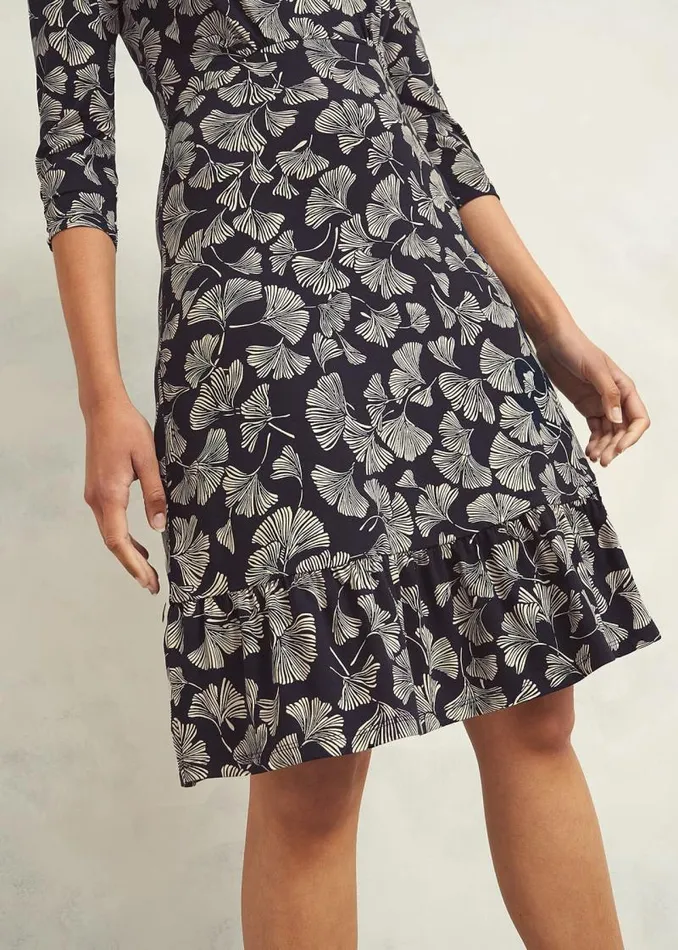 Women HOBBS Dresses and Jumpsuits Ginny Jersey Dress Navy Cream