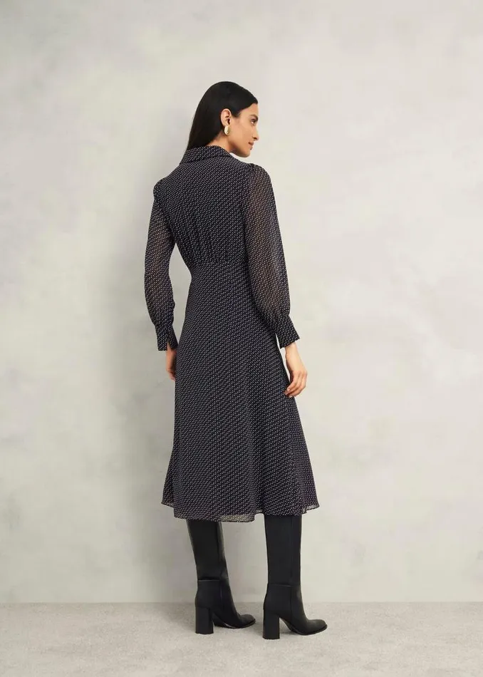 Women HOBBS Dresses and Jumpsuits Longstock Dress Black Ivory