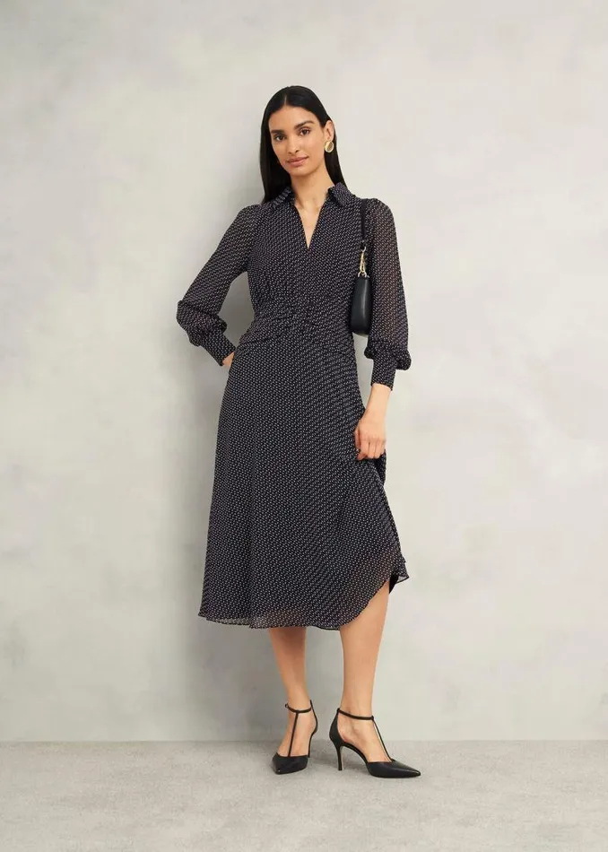 Women HOBBS Dresses and Jumpsuits Longstock Dress Black Ivory