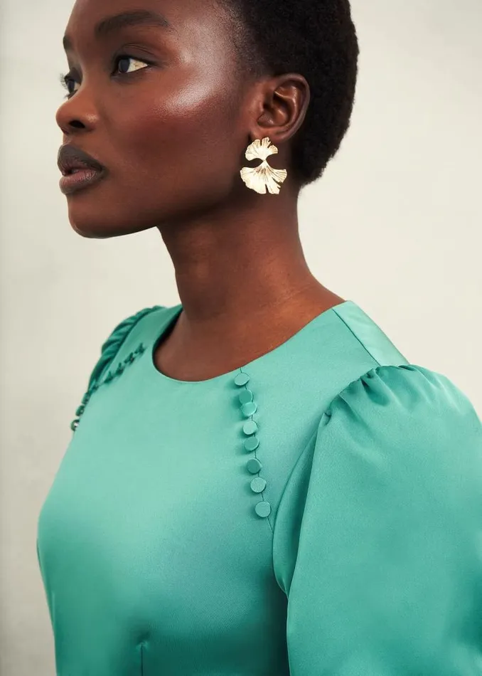 Women HOBBS Dresses and Jumpsuits Marea Dress Deep Aqua Green