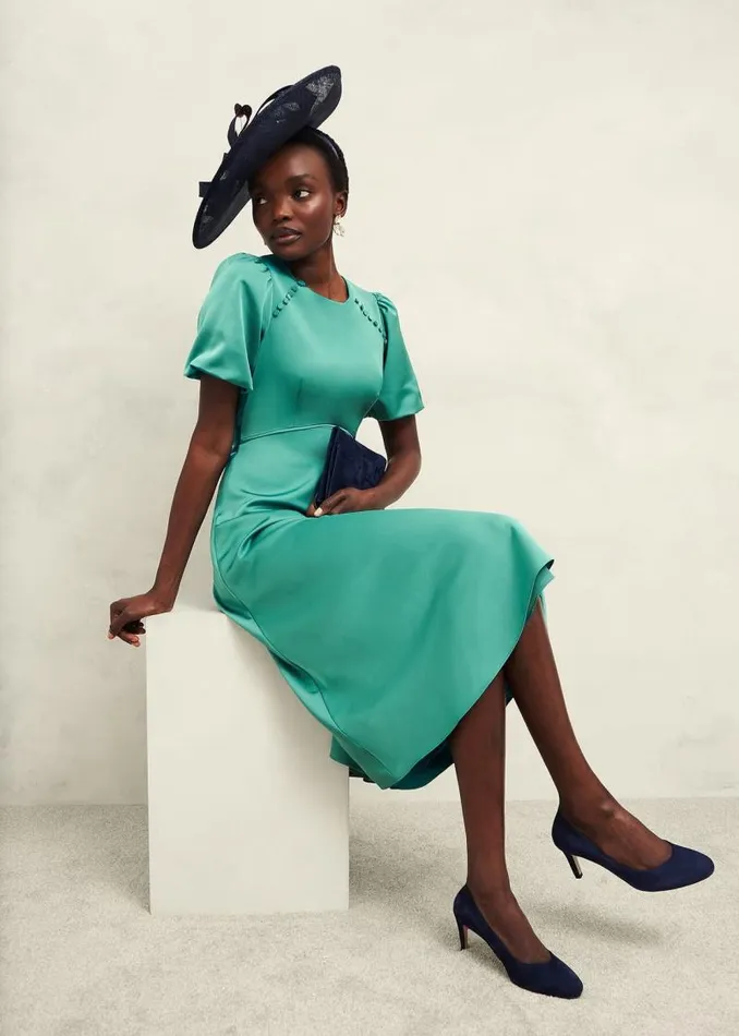 Women HOBBS Dresses and Jumpsuits Marea Dress Deep Aqua Green