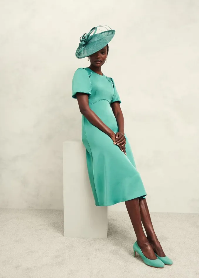 Women HOBBS Dresses and Jumpsuits Marea Dress Deep Aqua Green