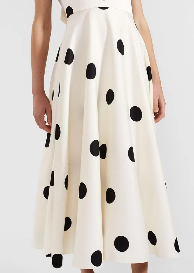Women HOBBS Dresses and Jumpsuits Mia Spot Dress Cream Black