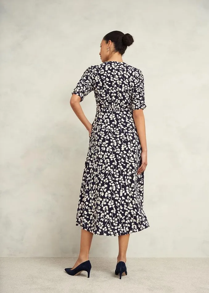 Women HOBBS Dresses and Jumpsuits Petite Bonnie Dress Navy Cream