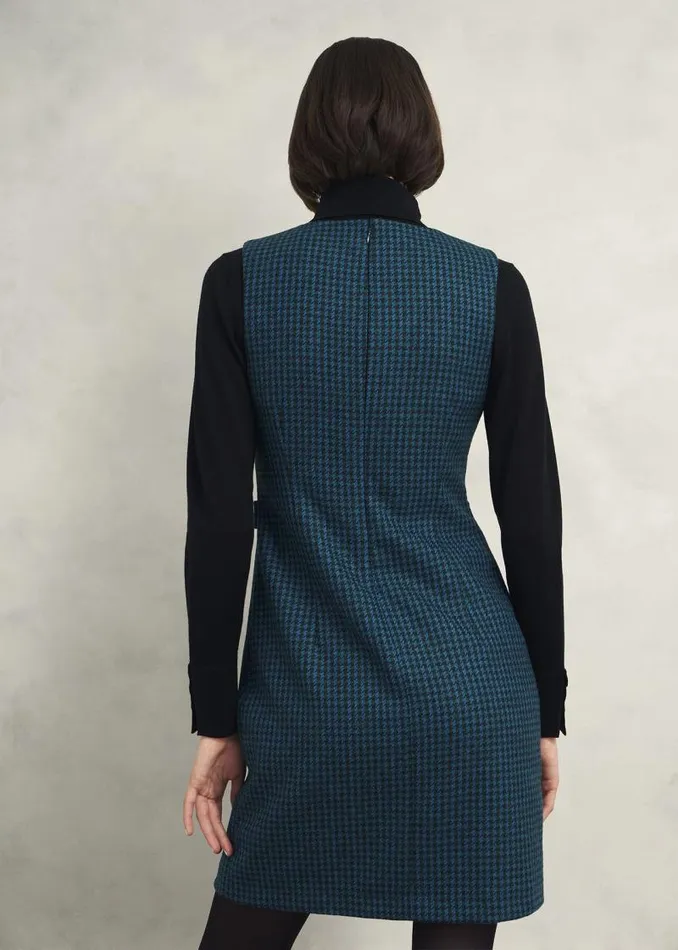 Women HOBBS Dresses and Jumpsuits Petite Sariah Wool Dress Green Multi