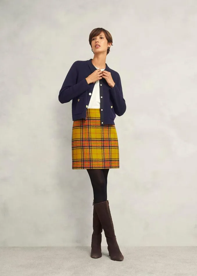 Women HOBBS Jumpers and Cardigans Daisy Cotton Wool Knitted Jacket Hobbs Navy