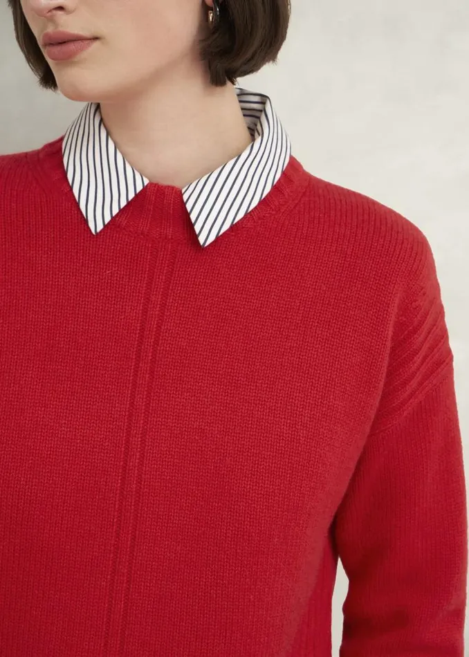 Women HOBBS Jumpers and Cardigans Dora Wool Cashmere Jumper Vibrant Red