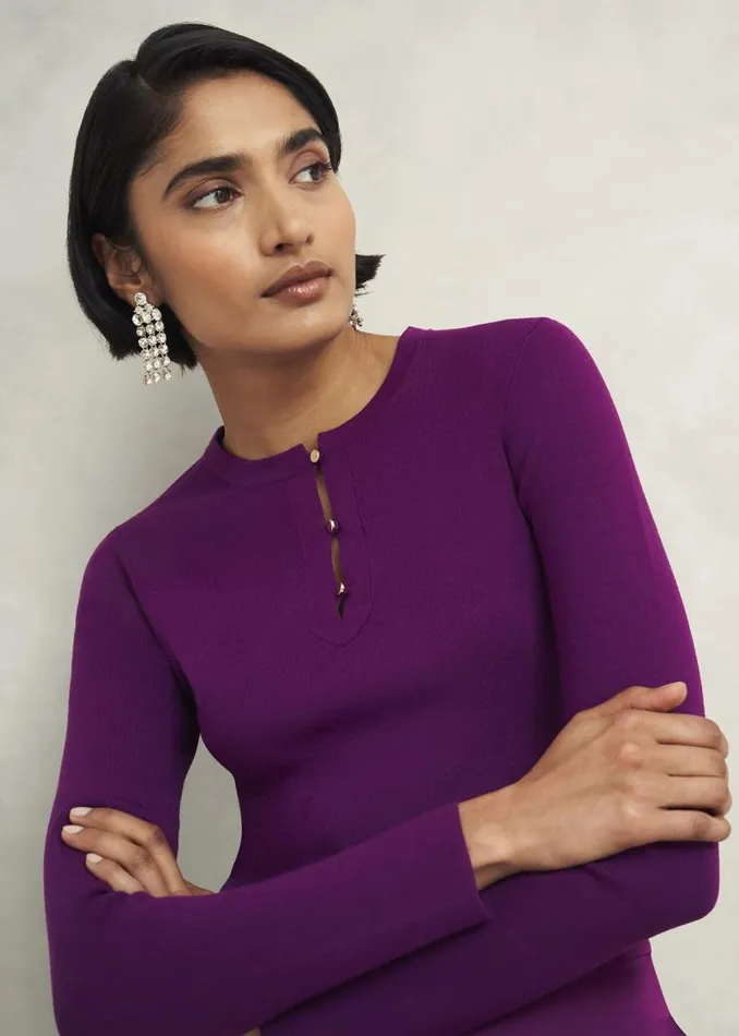 Women HOBBS Jumpers and Cardigans Hayden Jumper Vibrant Purple