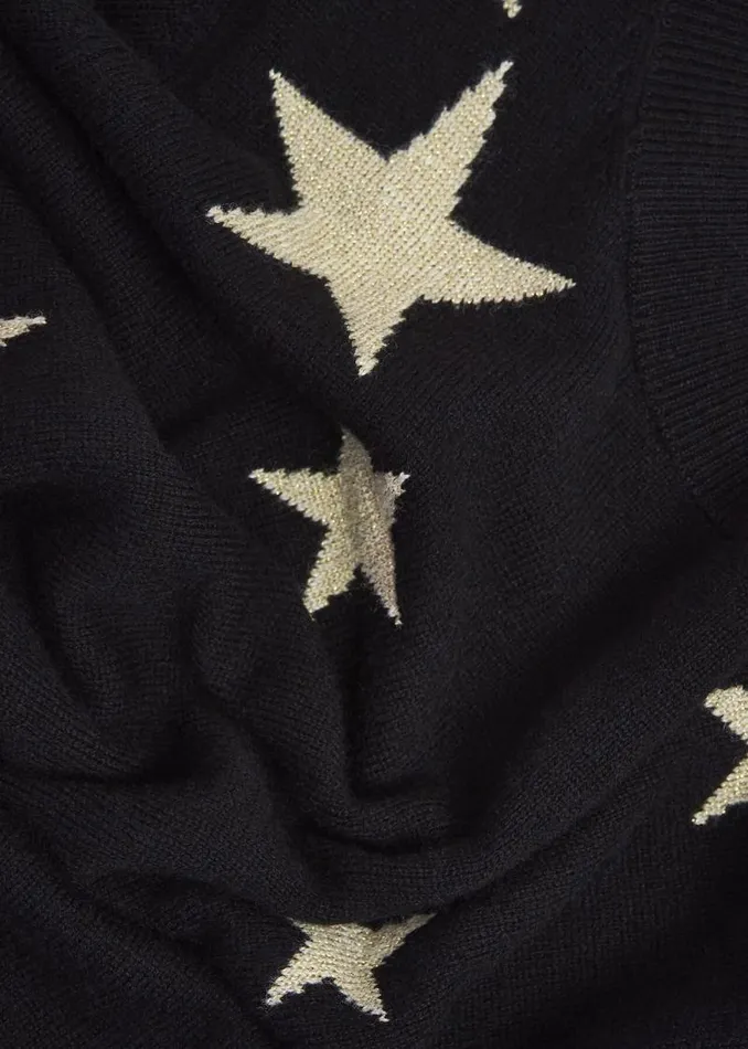 Women HOBBS Jumpers and Cardigans Samira Star Jumper With Cashemre Black Ivory