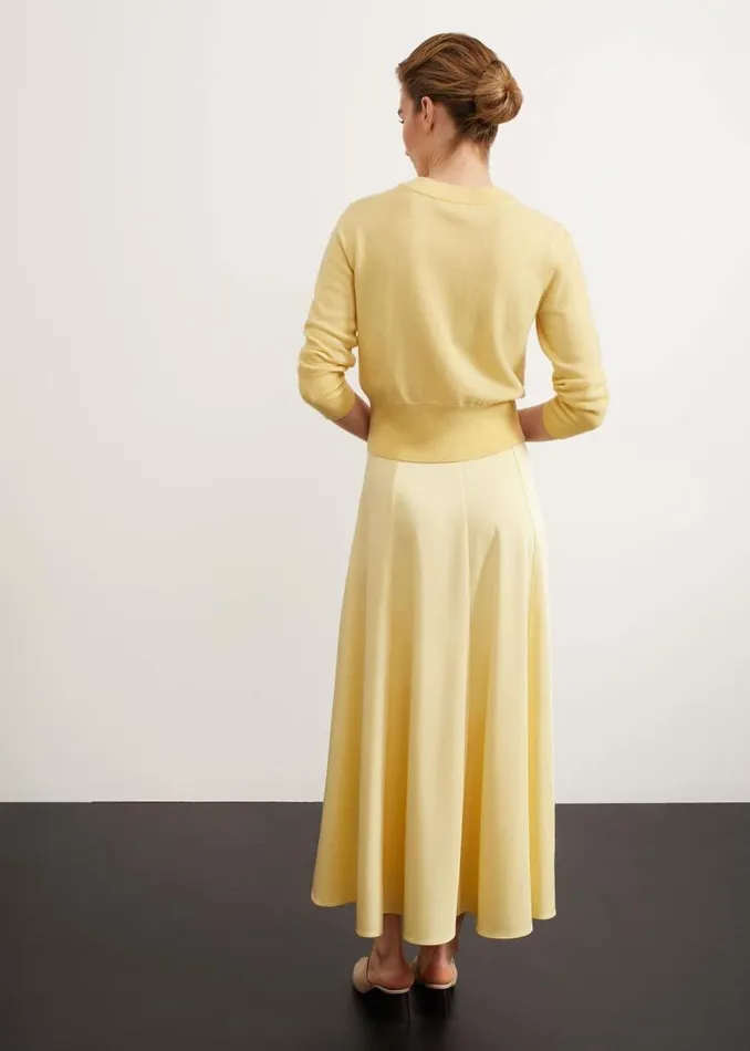 Women HOBBS Jumpers and Cardigans Tresco Wool Cashmere Cardigan Lemon
