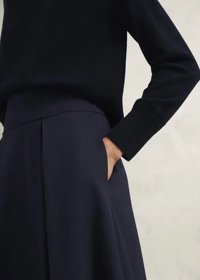 Women HOBBS Skirts Berkeley Skirt With Wool Navy