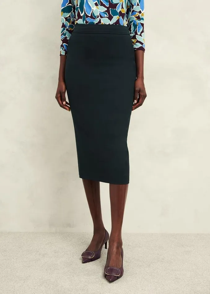 Women HOBBS Skirts Linda Pencil Skirt Deep Pine Green