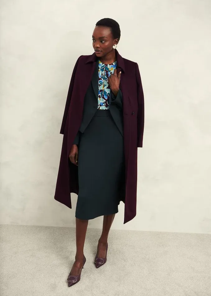Women HOBBS Skirts Linda Pencil Skirt Deep Pine Green