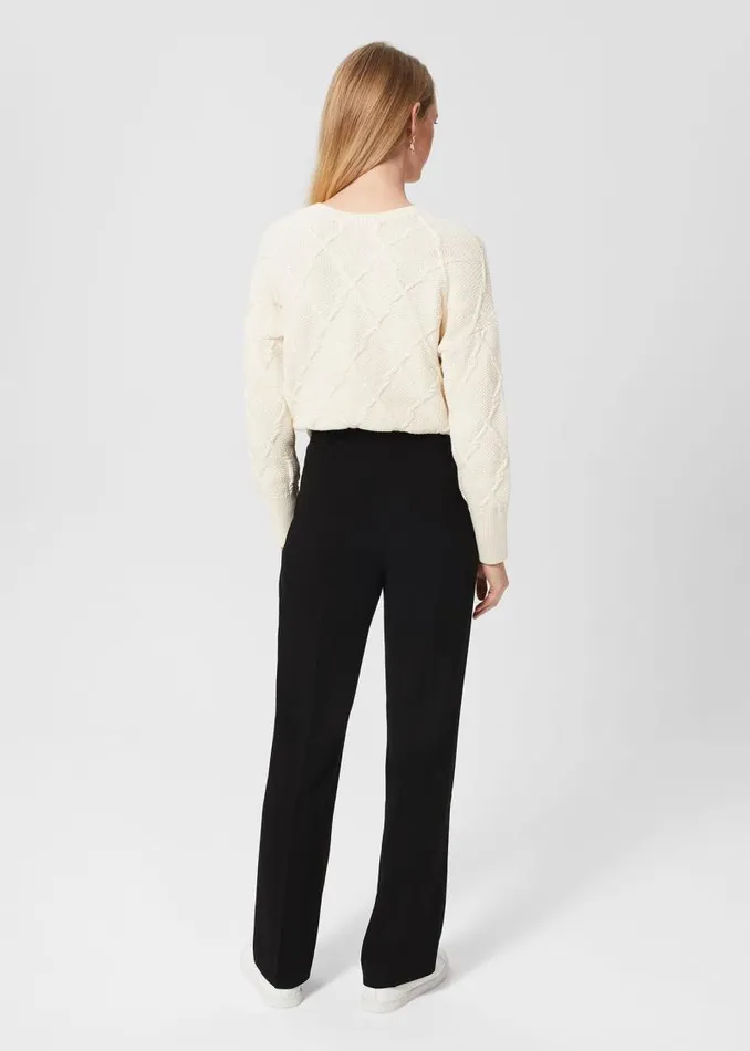 Women HOBBS Trousers Mel Straight Trousers Black