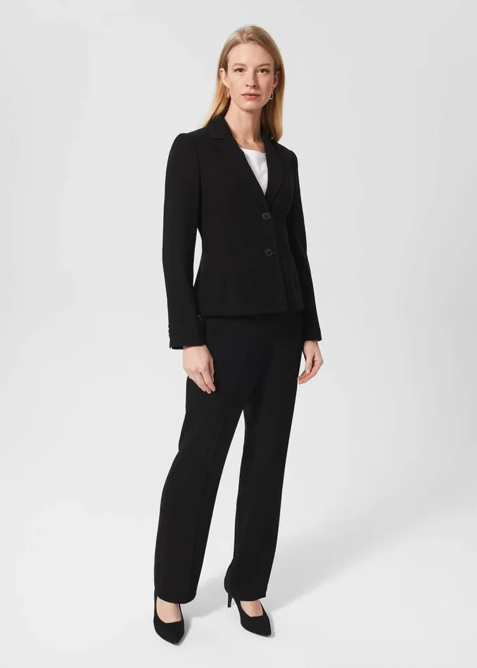 Women HOBBS Trousers Mel Straight Trousers Black
