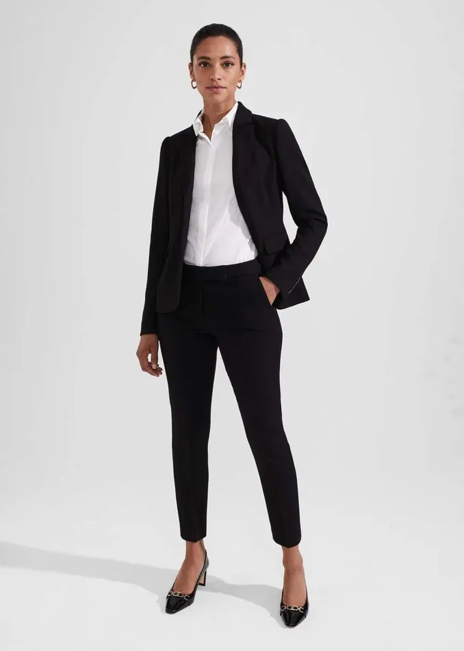 Women HOBBS Trousers Petite Charley Trousers Black