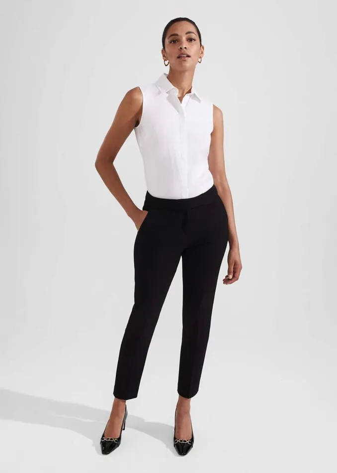 Women HOBBS Trousers Petite Charley Trousers Black
