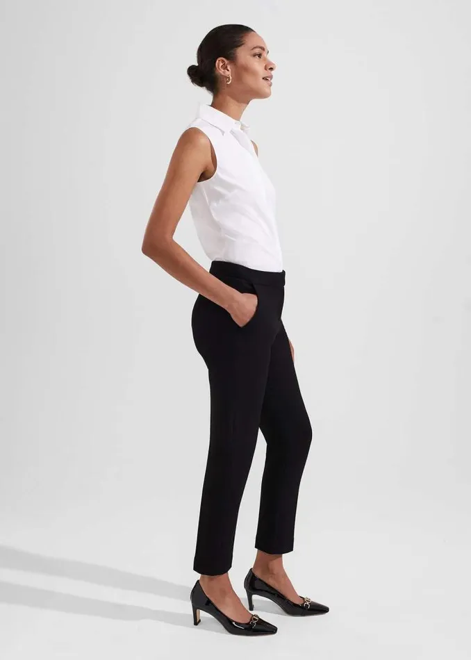 Women HOBBS Trousers Petite Charley Trousers Black