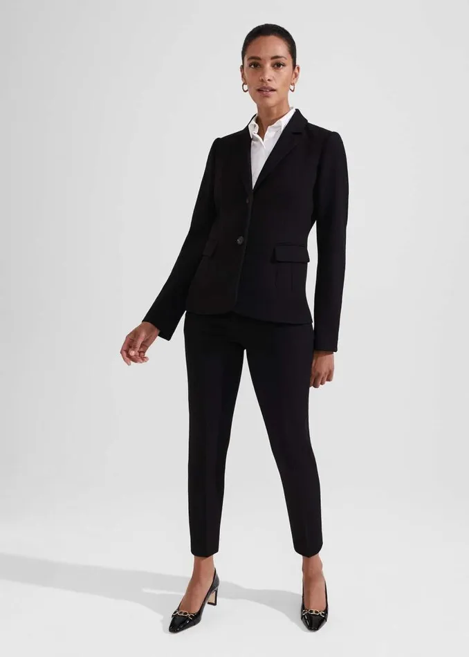 Women HOBBS Trousers Petite Charley Trousers Black