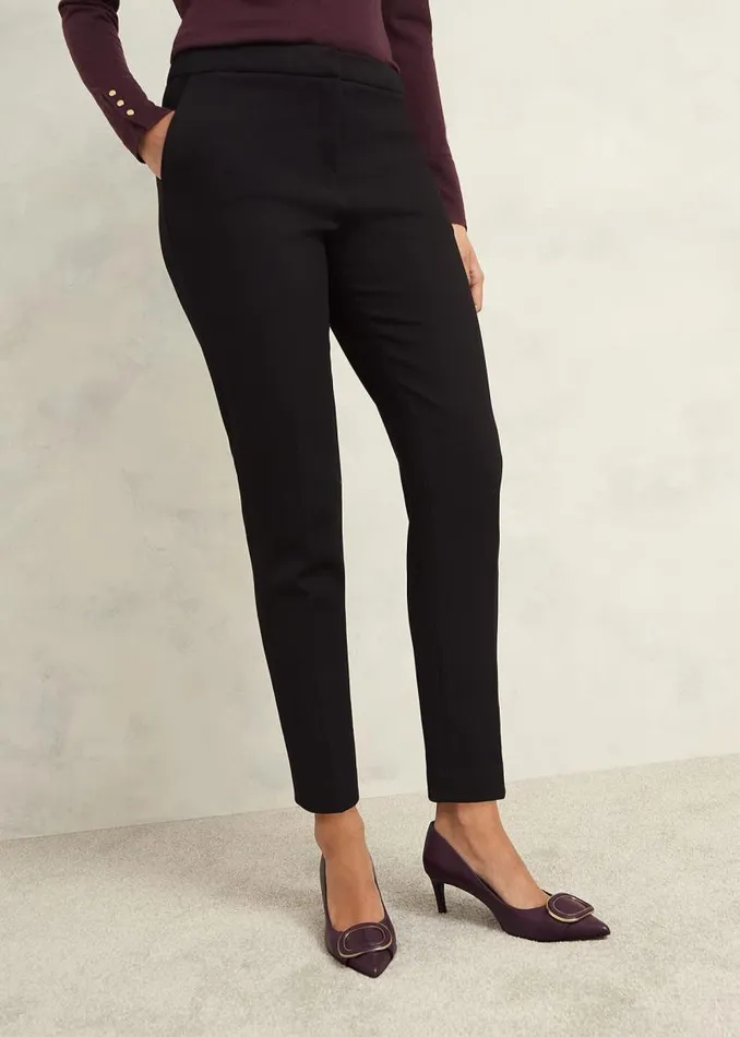 Women HOBBS Trousers Petite Mia Slim Trouser Black