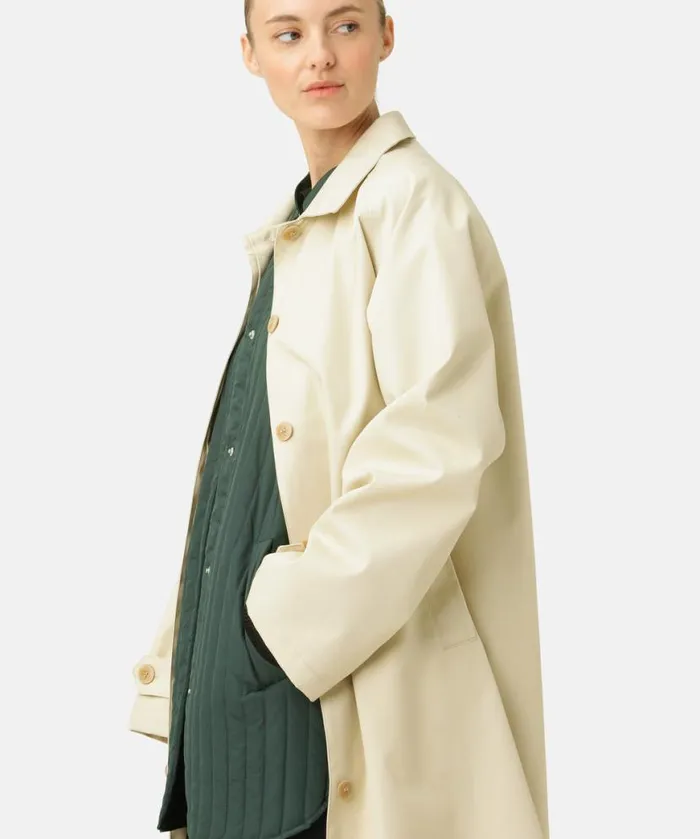 Women Ilse Jacobsen Cotton Raincoat 8211 Bleached Sand