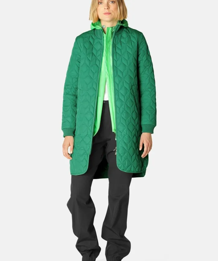 Women Ilse Jacobsen Padded Quilt Coat 8211 Sea Plant
