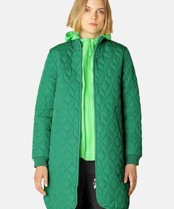 Women Ilse Jacobsen Padded Quilt Coat 8211 Sea Plant