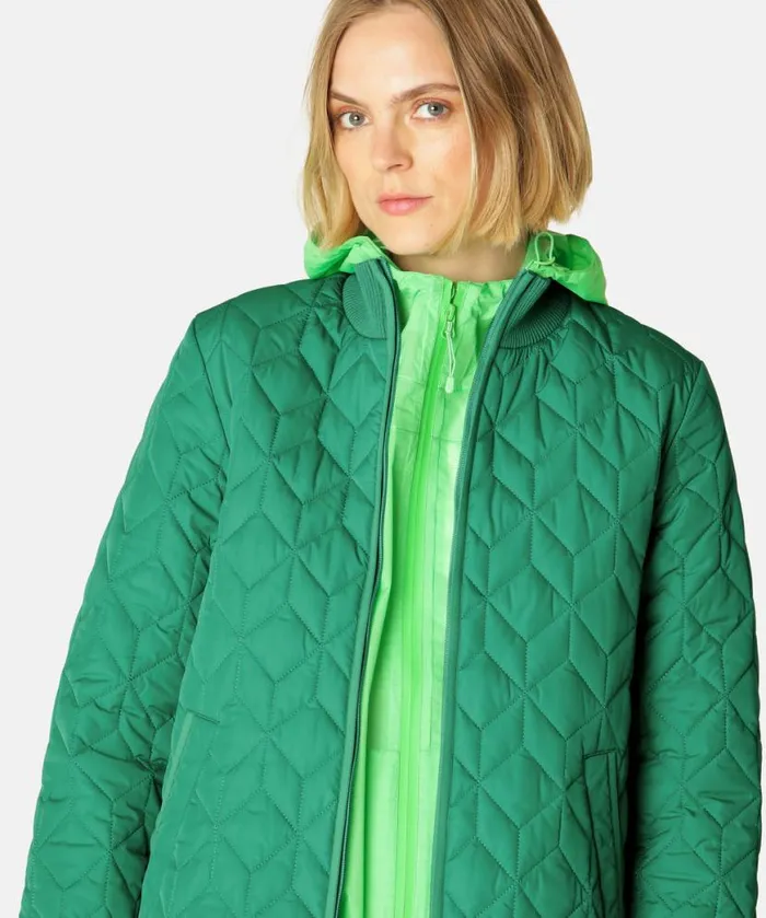 Women Ilse Jacobsen Padded Quilt Coat 8211 Sea Plant