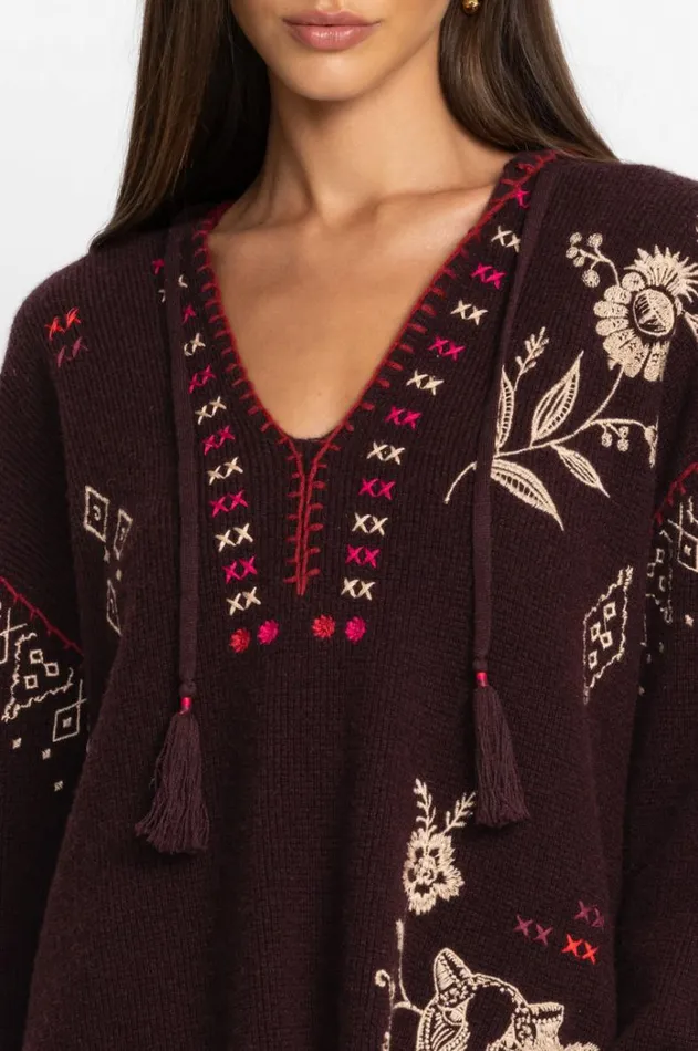 Women Ivey Baja Pullover Eggplant Johnny Was Tops Women Ivey Baja Pullover Eggplant Johnny Was Tops