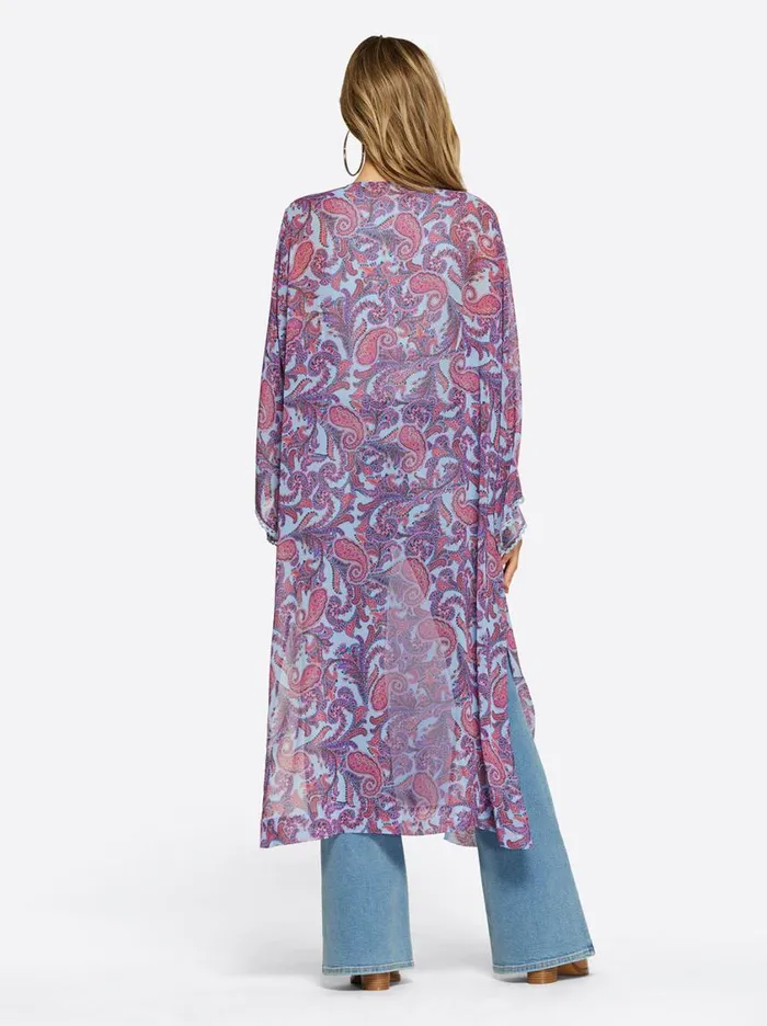 Women Jackets Blazers and Kimonos Jessica Simpson Blakely Duster In Solitary Pasiley