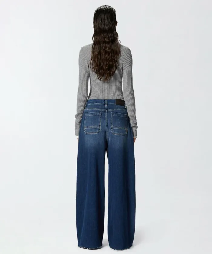 Women Jeans Pinko Blue Denim Baggy Jeans Medium Dark Vintage Wash Women Jeans Pinko Blue Denim Baggy Jeans Medium Dark Vintage Wash