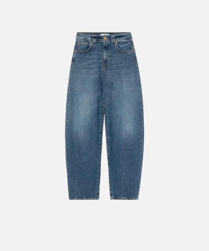 Women Jeans Pinko Eggfit Vintage Denim Jeans Medium Dark Vintage Wash Women Jeans Pinko Eggfit Vintage Denim Jeans Medium Dark Vintage Wash