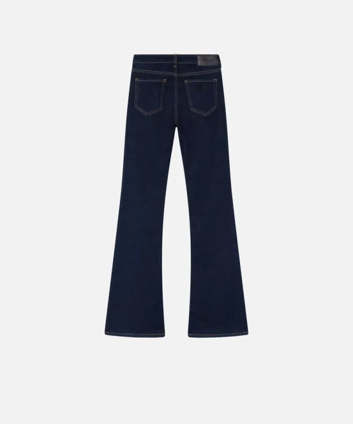Women Jeans Pinko Jeans A Zampa Denim Scuro Dark Navy Rinse Wash Women Jeans Pinko Jeans A Zampa Denim Scuro Dark Navy Rinse Wash