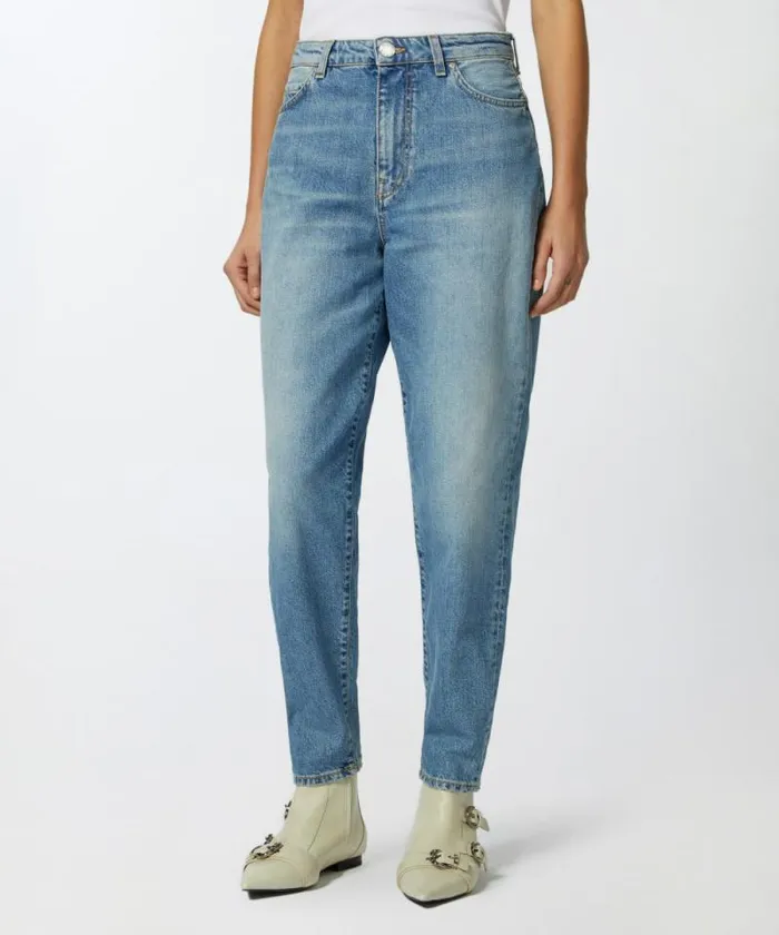 Women Jeans Pinko Momfit Jeans With Vintage Light Effect Mediumlight Vintage Wash Women Jeans Pinko Momfit Jeans With Vintage Light Effect Mediumlight Vintage Wash