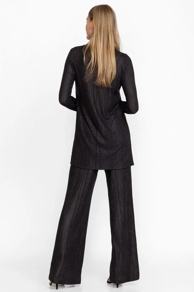 Women Jenna Metallic Easy Pant Black Johnny Was Bottoms Women Jenna Metallic Easy Pant Black Johnny Was Bottoms
