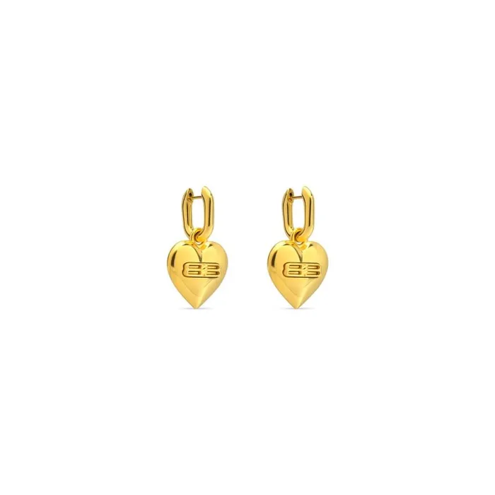 Women Jewellery Balenciaga Bb Icon Heart Earrings In Gold