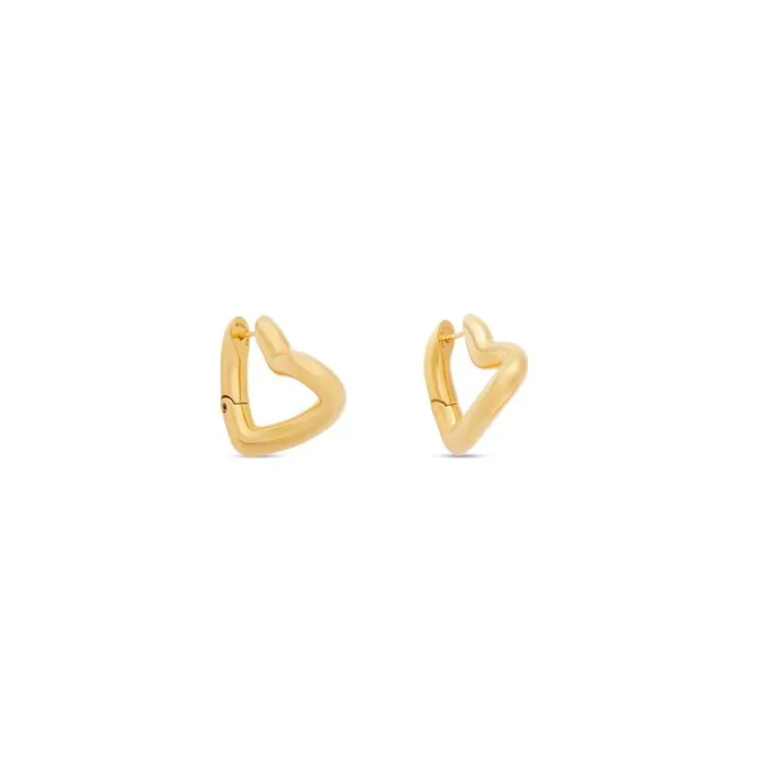 Women Jewellery Balenciaga Loop Heart Xs Earrings In Gold