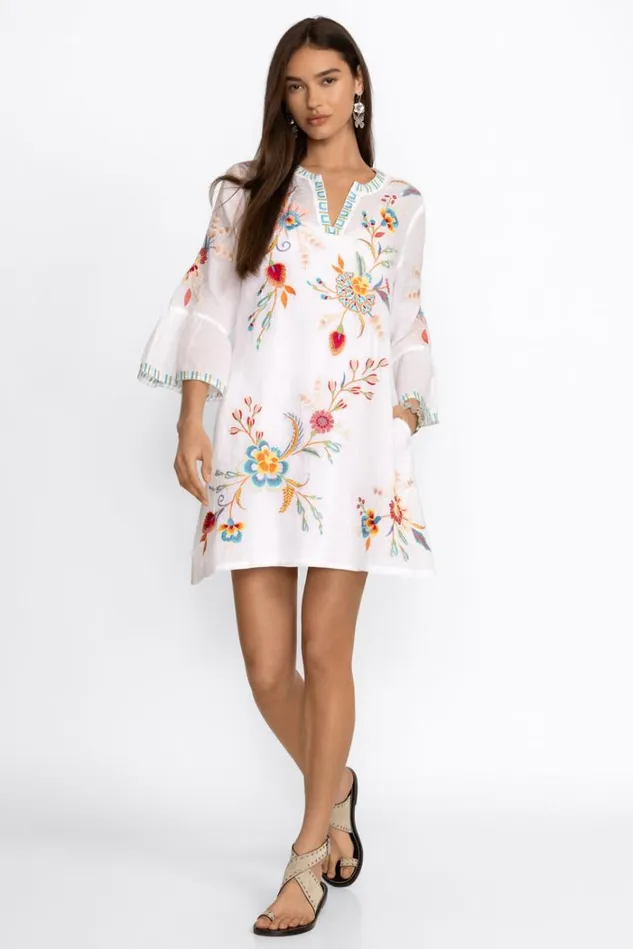 Women JOELE RUFFLE SLEEVE DRESS White Johnny Was Dresses