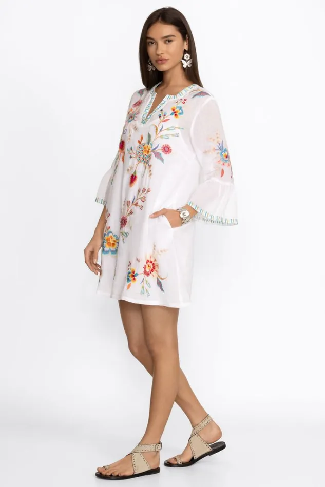 Women JOELE RUFFLE SLEEVE DRESS White Johnny Was Dresses Women JOELE RUFFLE SLEEVE DRESS White Johnny Was Dresses