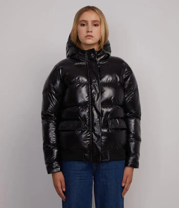 Women Kaan Puffer Jacket Black Matt and Nat Puffers